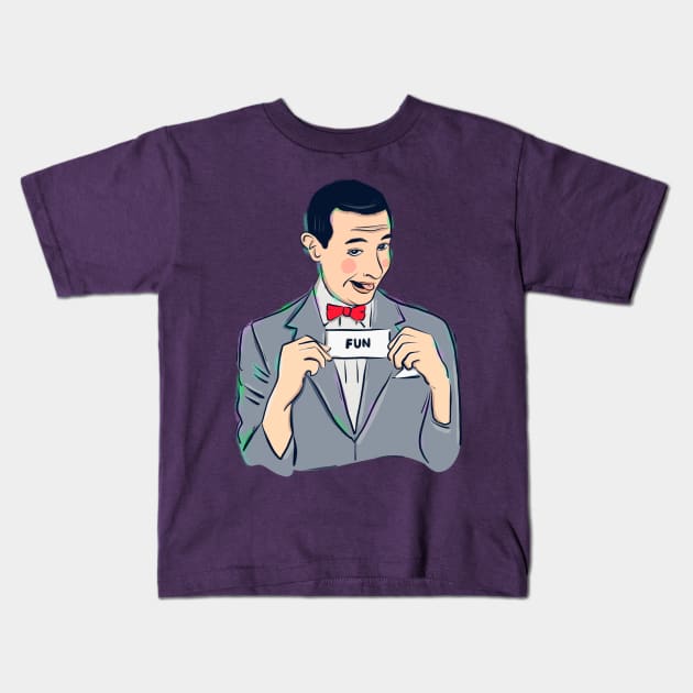 Pee-wee Herman Kids T-Shirt by ChrisPaulFarias